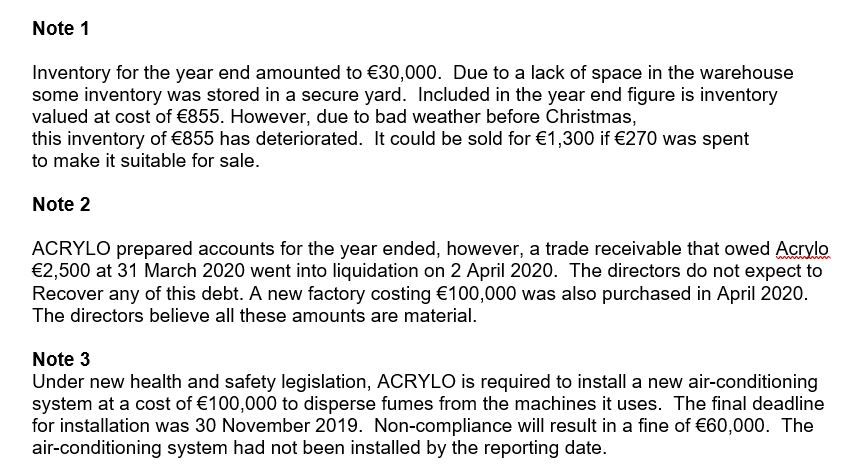 record the adjustments to the financial statements Prepare the statement of comprehensive