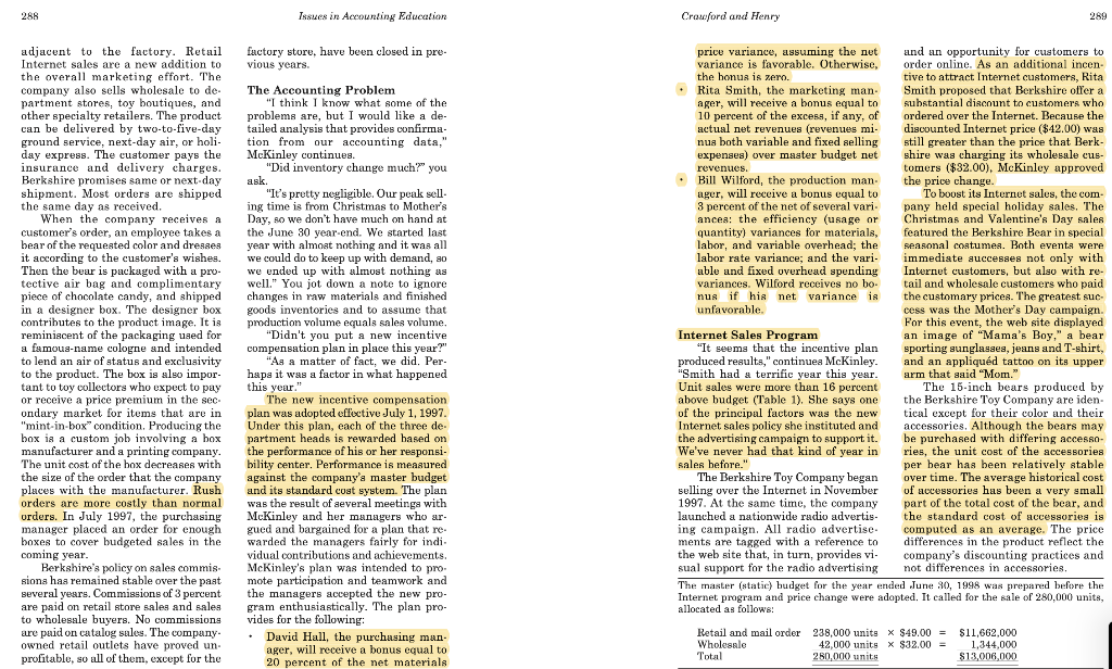 and Eleanor G. Henry ABSTRACT: This case provides an opportunity to study
