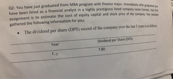 can any one solve this question best regards uated from MBA