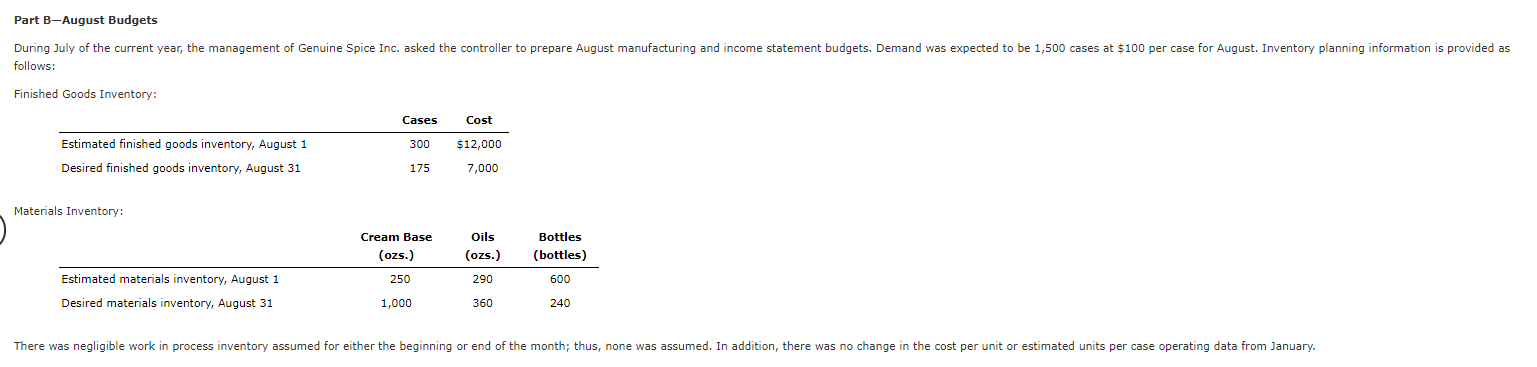 from Part A of the comprehensive problem. Be sure you have completed