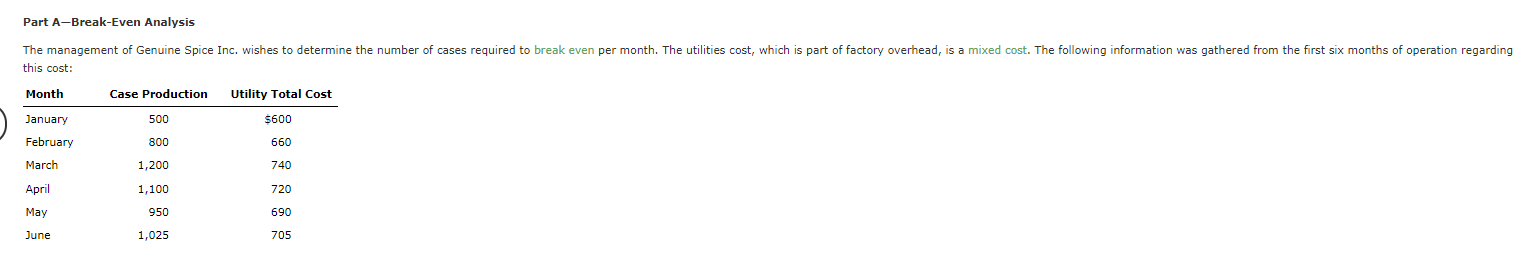 to data presented in Part A and use answers from Part A