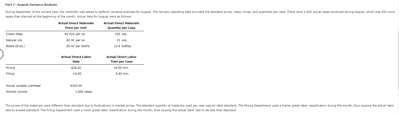 of the current year. The company produces 8-ounce bottles of hand and