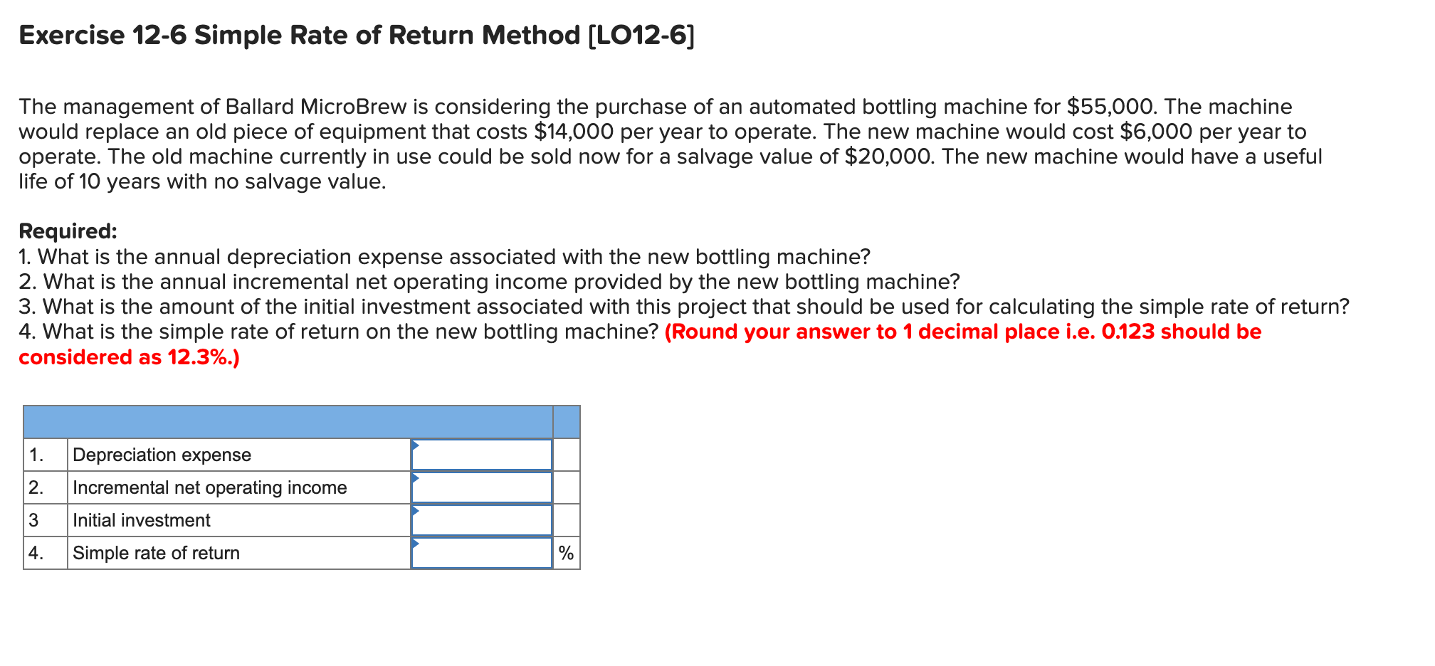 period of the investment. (Round your answer to 1 decimal place.) Exercise