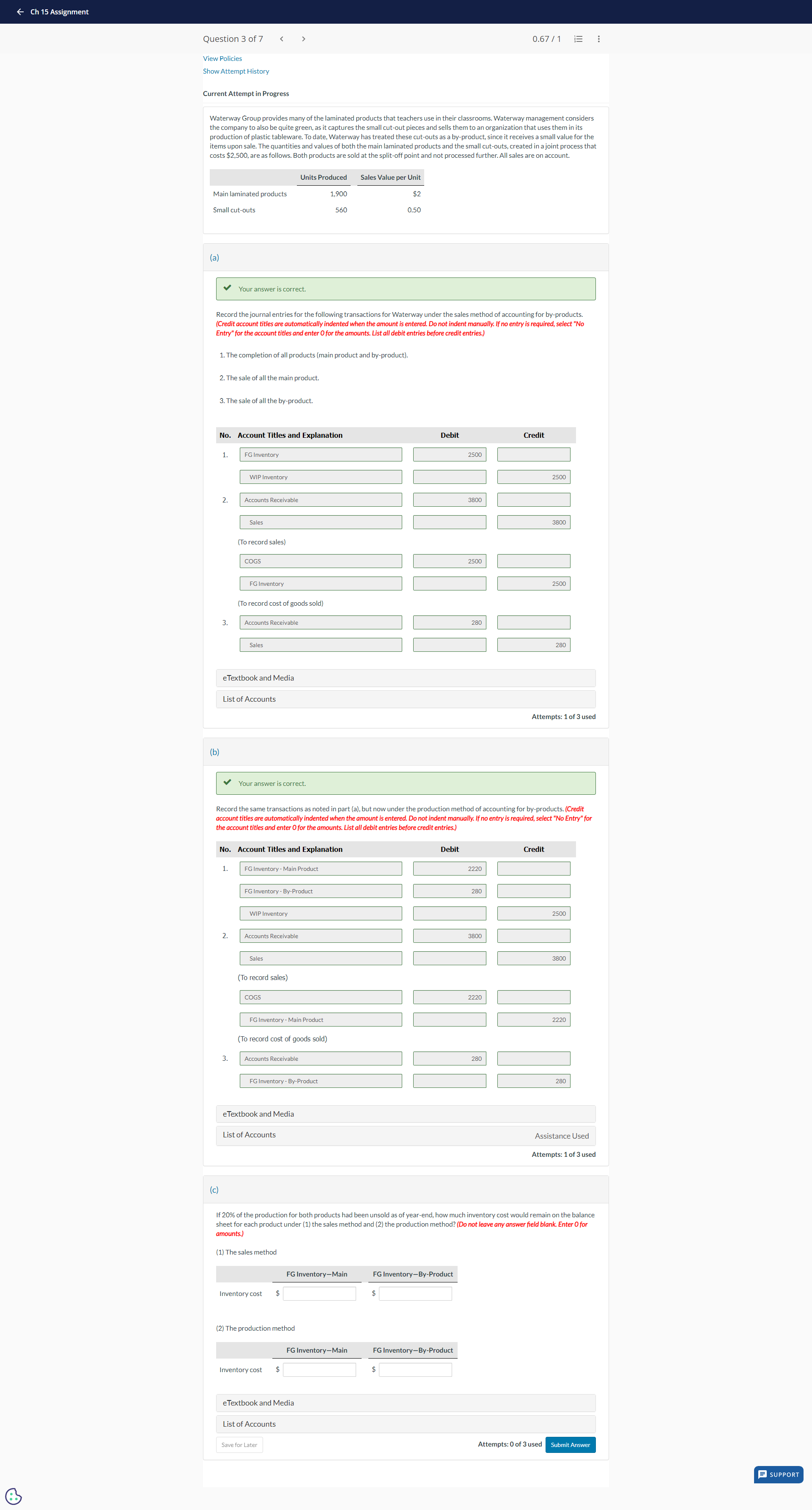 Can I get help for C please? Waterway Group provides many of