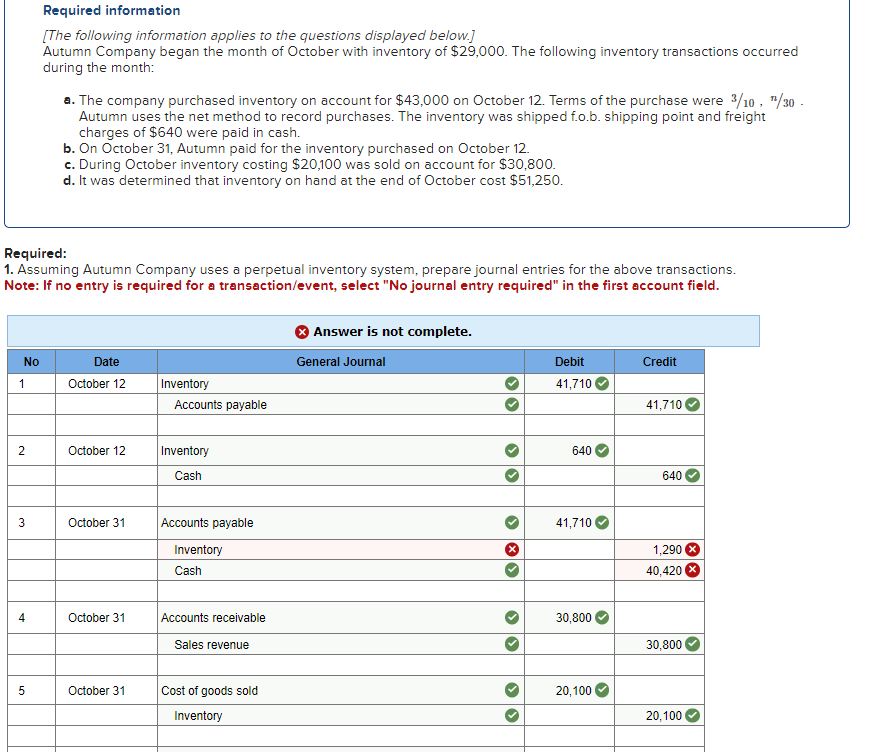 Show me the steps to solve Required information [The following information
