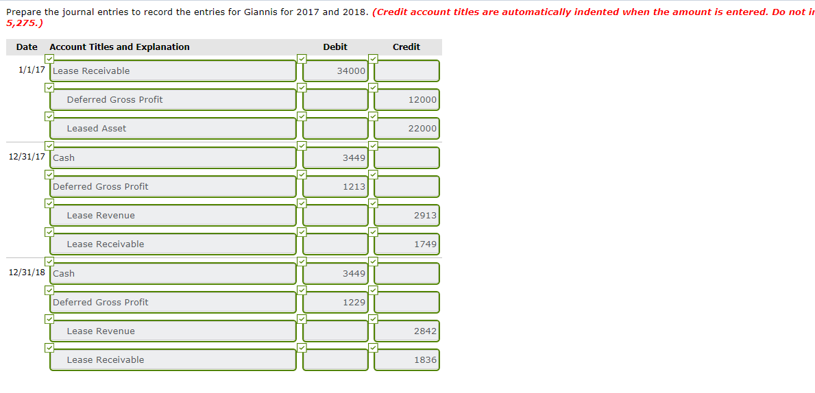 at the end of each year. 2. Ownership does not transfer at