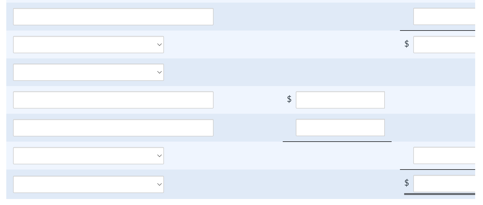 (List Current Assets in order of liquidity. List Non-Current Assets in order