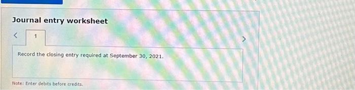 2021. Note: Enter debits before credits. Note: Enter debits before credits. Required