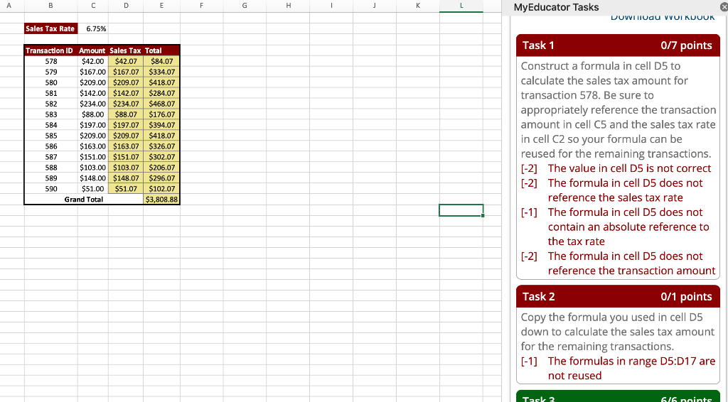 I need help on these in excel. Please list in detail how