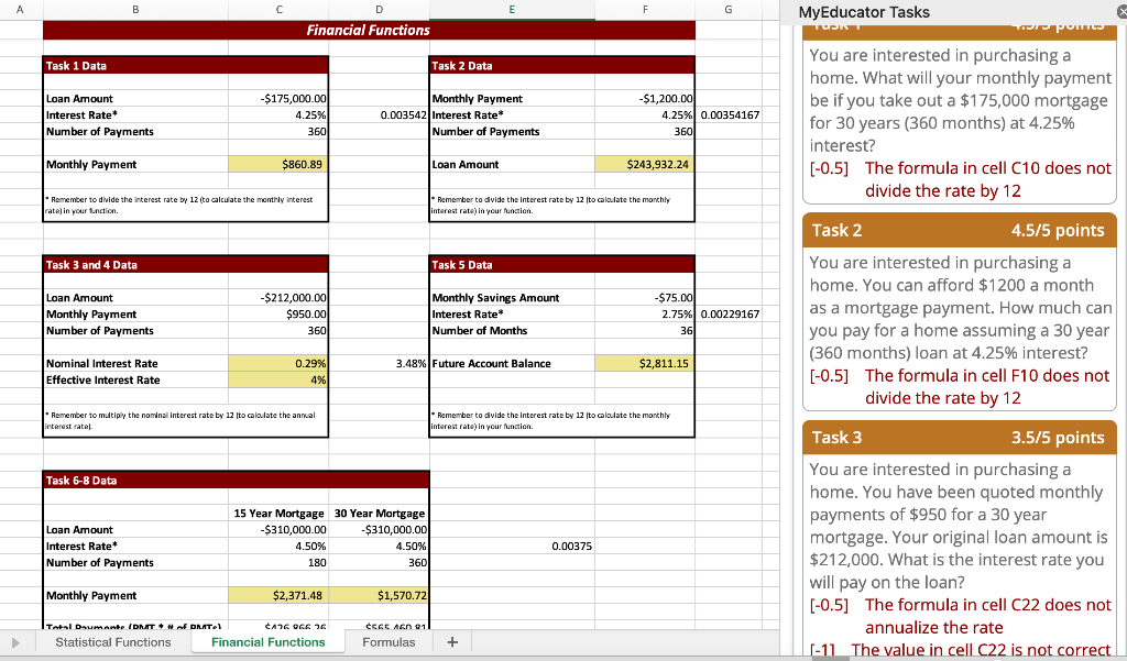 to use these functions in Excel . I need help on the