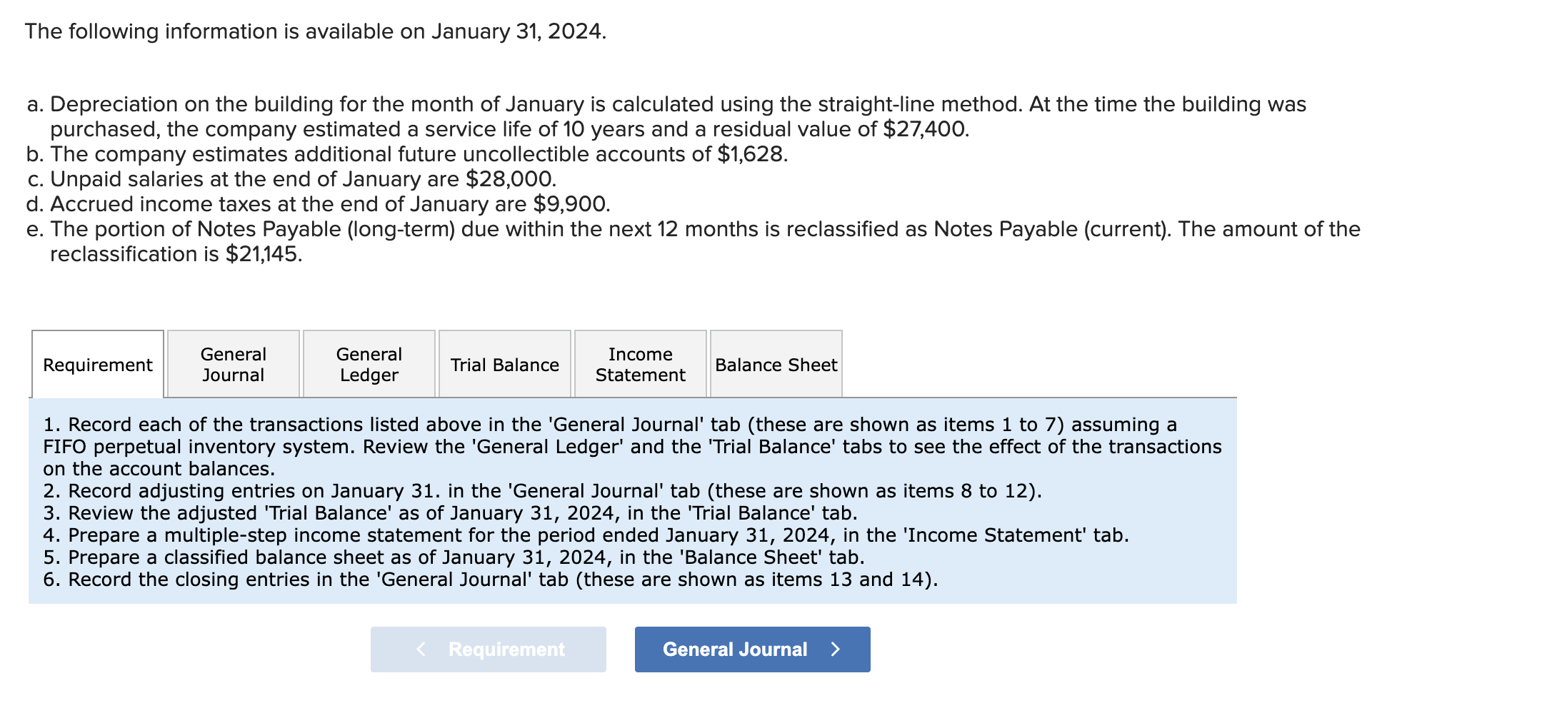  On January 1,2024, the general ledger of Freedom Fireworks includes the