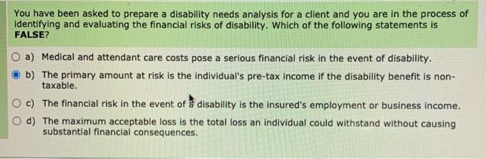  please explain You have been asked to prepare a disability needs