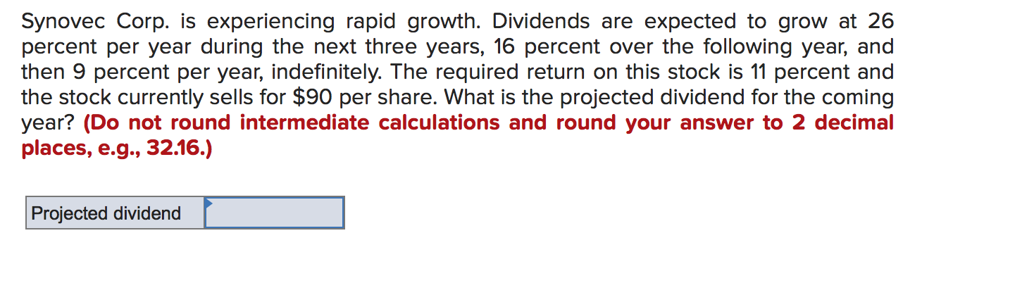 required return is 12 percent and the company just paid a dividend