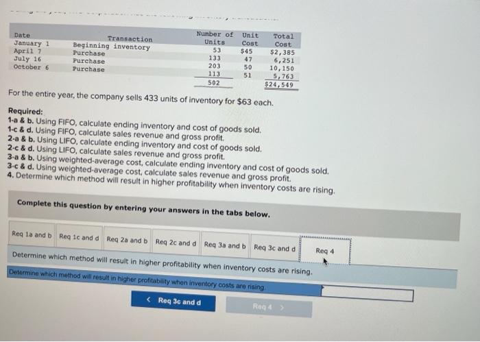 sales revenue and gross profi. 4. Determine which method will result in