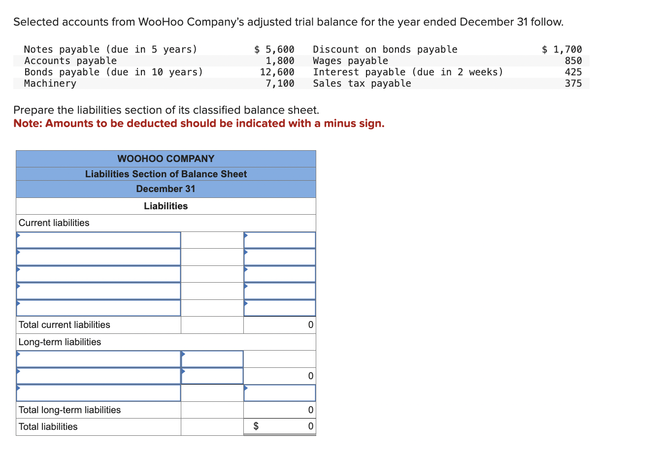  Exercise 10-15(Algo) Reporting liabilities section of balance sheet LO P2, C1