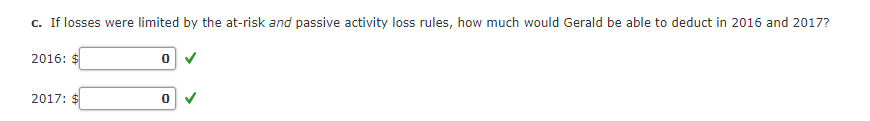investment venture. On January 1, 2016, his amount at risk in the