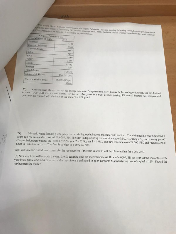 Please solve its CFS Time money value ou would like to