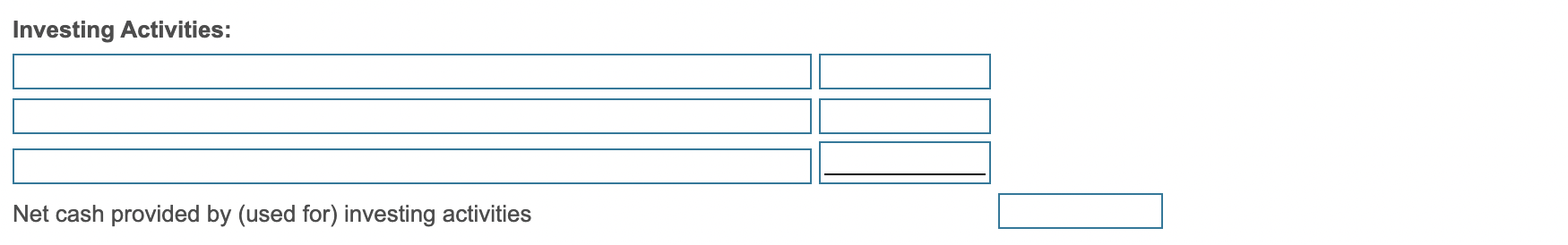 financing activities. 2. Evaluate Dazzling's cash flows for the year. Discuss each