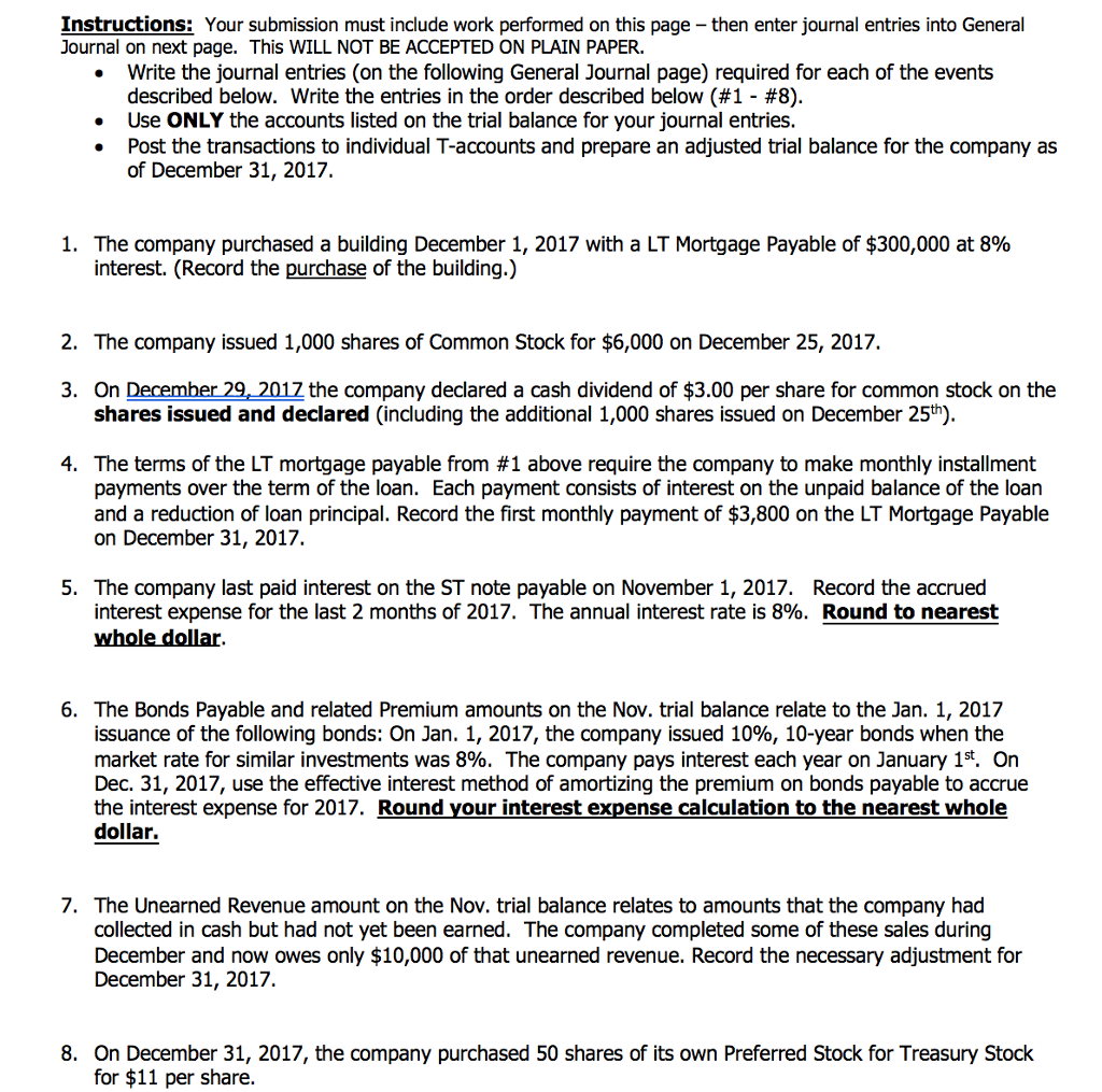 Instructions: Your submission must include work performed on this page -