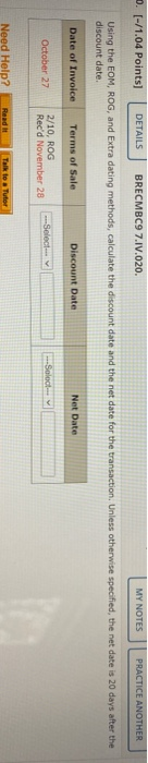  D. [-/1.04 Points) DETAILS BRECMBC9 7.IV.020. MY NOTES PRACTICE ANOTHER Using