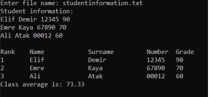  Write a C program that reads unknown number of students information