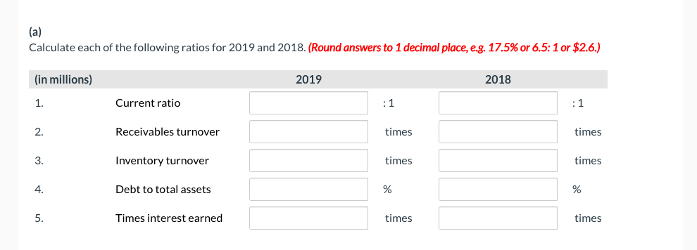 selected information from the financial statements of one of Canada's largest dairy