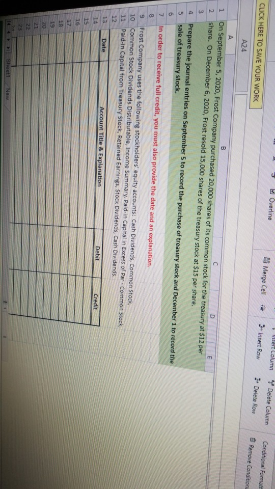  Overline Insert Column >Delete Column CLICK HERE TO SAVE YOUR WORK