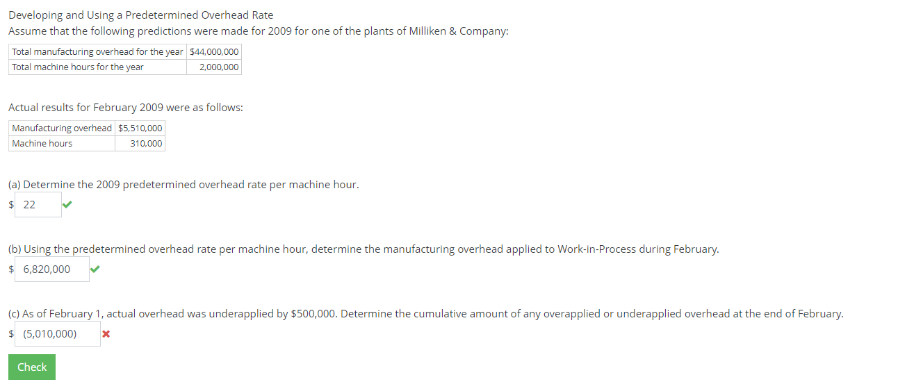 Developing and Using a Predetermined Overhead Rate Assume that the following