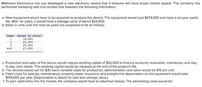 I just need help with section 2A. Thank you! Will rate. Matheson