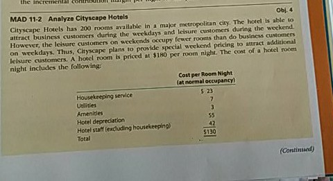  Please answer all questions from a to d MAD 11-2 Analyze