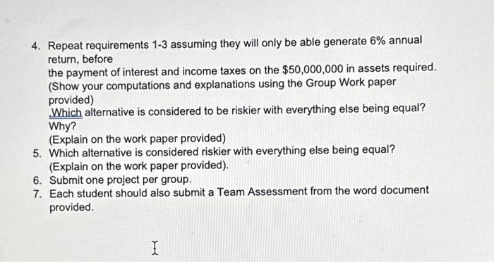 equity decision. When funds are required to obtain assets, should debt or