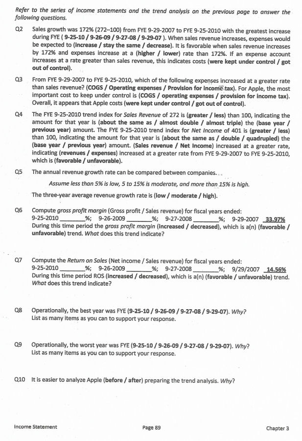  It is easier to analyze Apple before or after preparing the