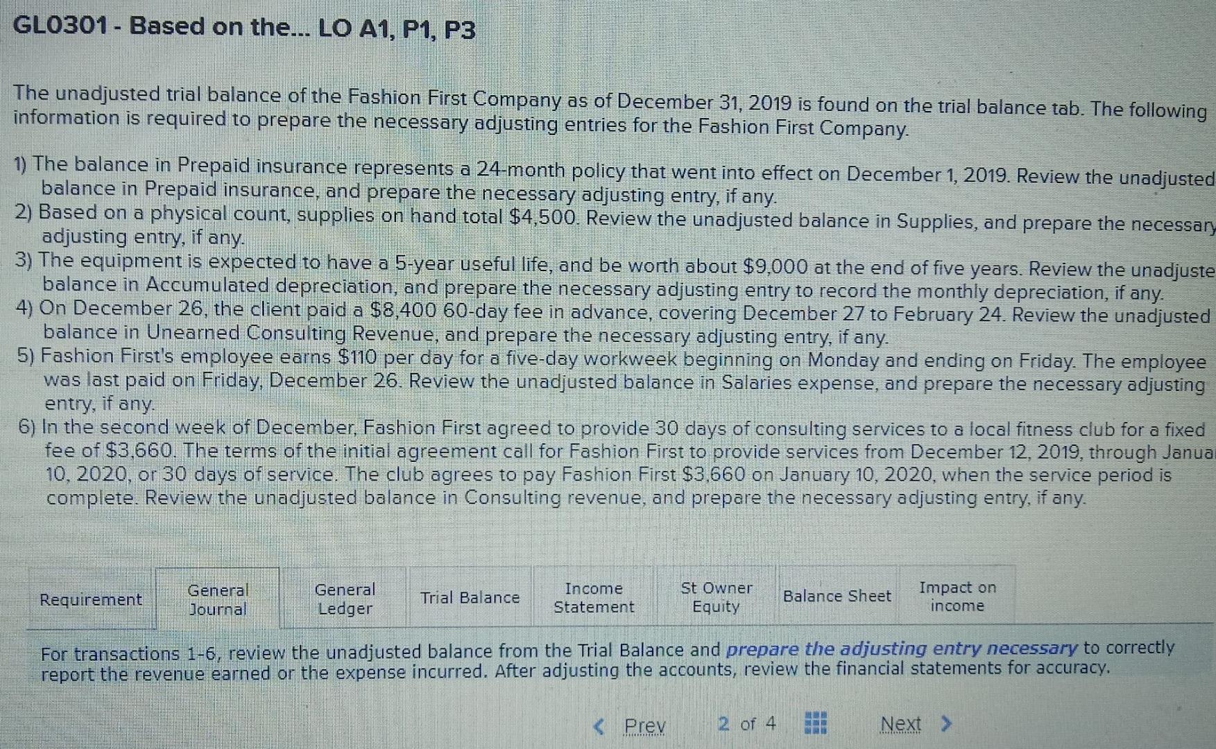 general journal is where I am having my problems. Once I figure