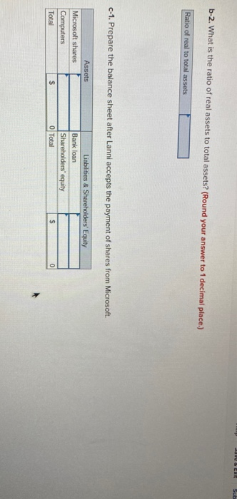 has cash on hand of $20,000 contributed by Lanni's owners. Lanni takes