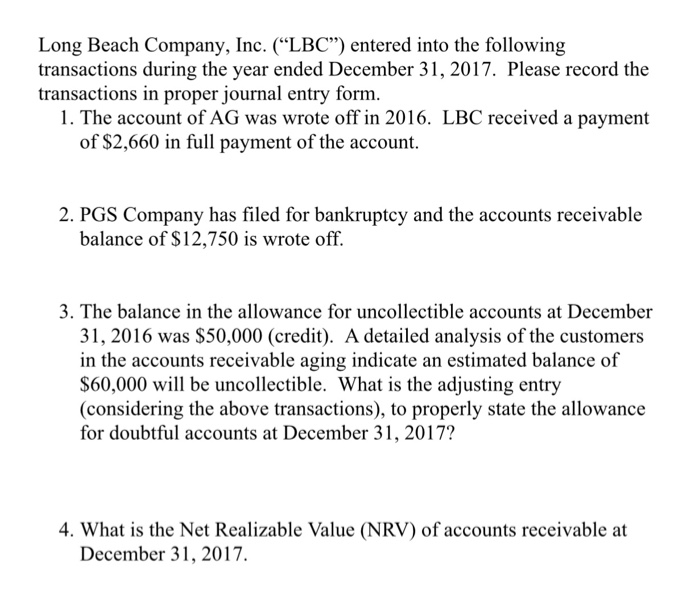  Can you please show me step by step? Long Beach Company,