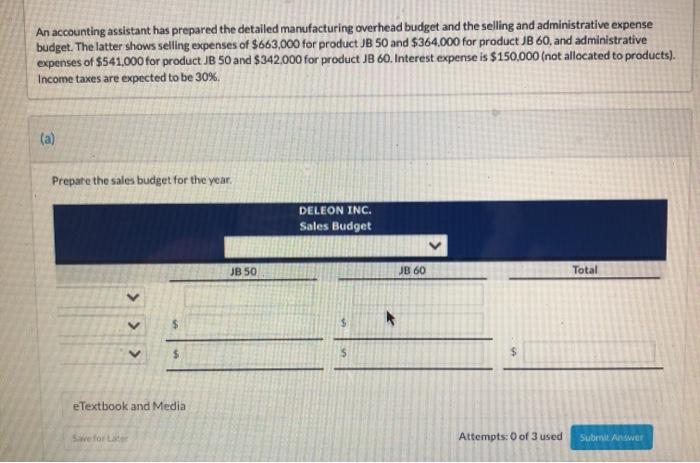 31, 2020. Accounting assistants furnish the data shown below. Product JB 50