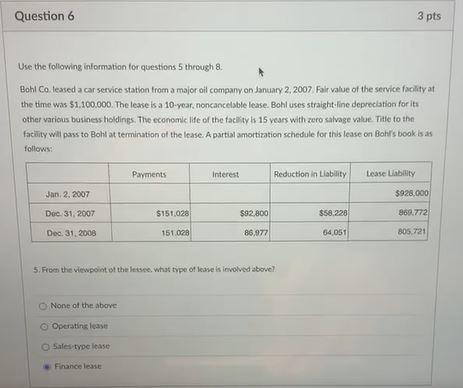 Please read the question and provide a detailed answer. Question 6 3