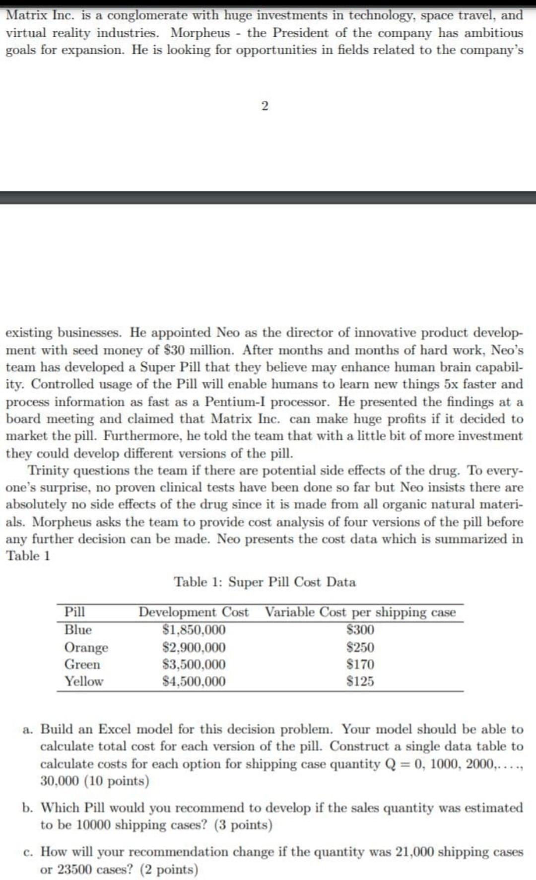  please do it on excell and send Google drive link please