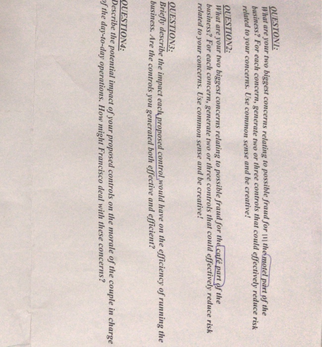 in a Small Business KEY FACTS Francisco Fernandez recently invested in a