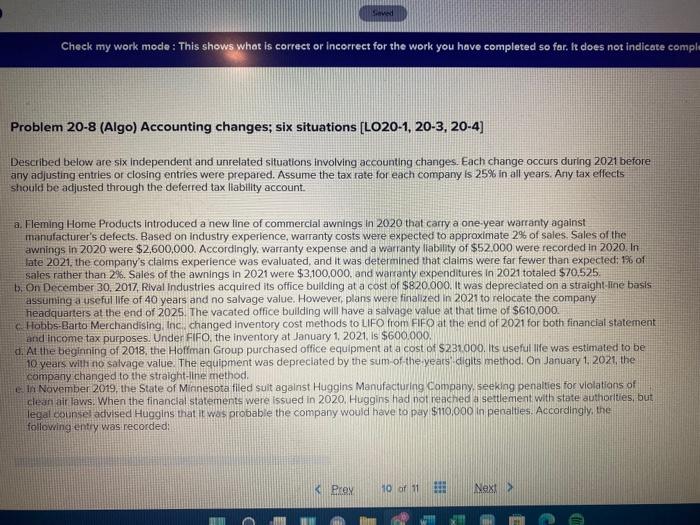  Check my work mode : This shows what is correct or