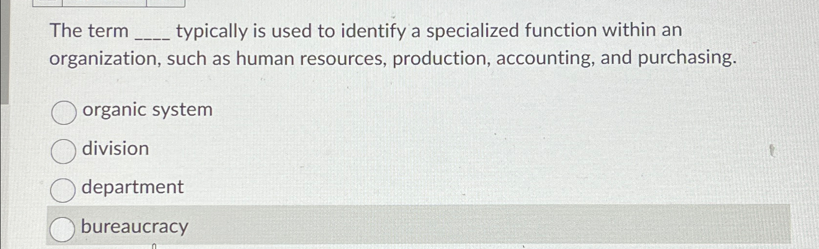  The term typically is used to identify a specialized function within