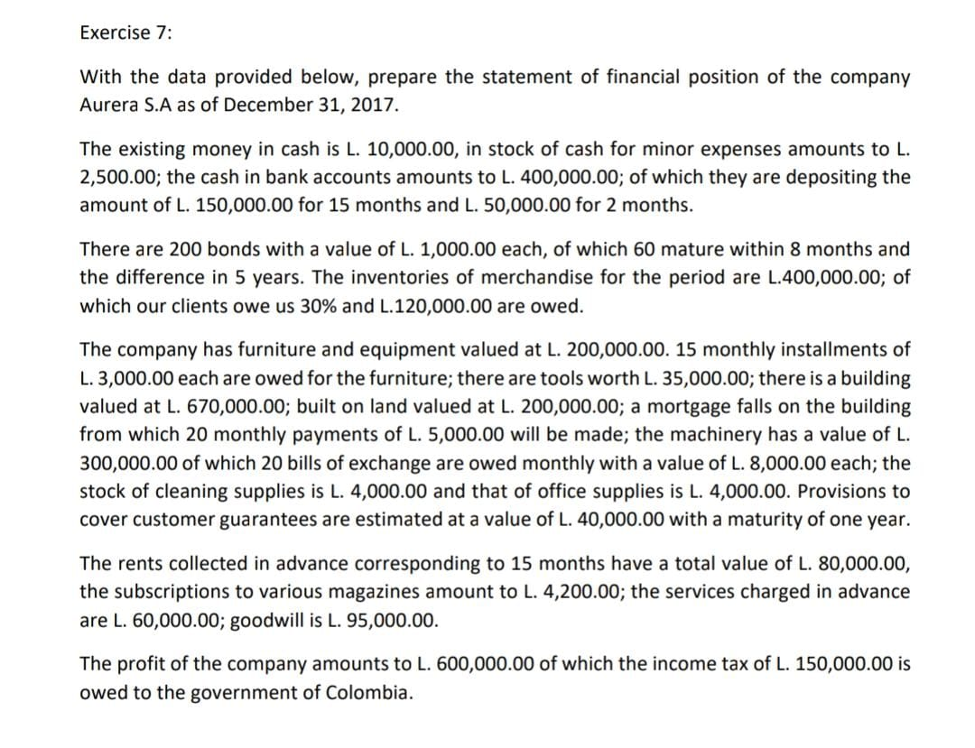 Please send send in excel can be print excel screen Exercise 7: