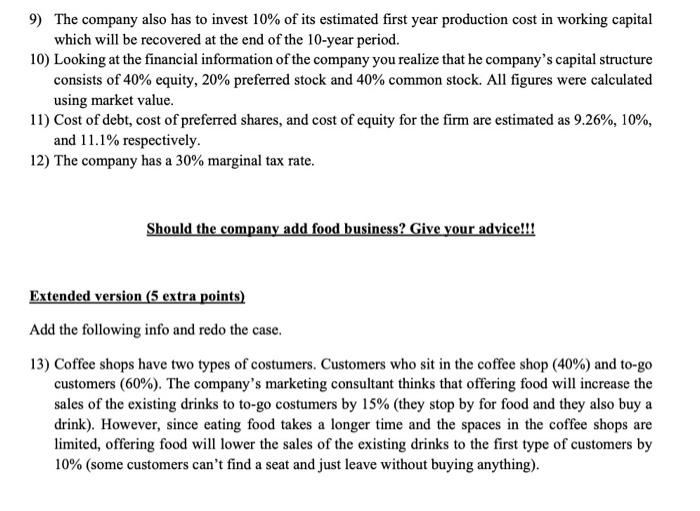 of business of offering small foods and snacks. The CEO of the