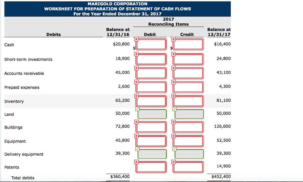 2016 Cash Short-term investments Accounts receivable Allowance for doubtful accounts Prepaid expenses