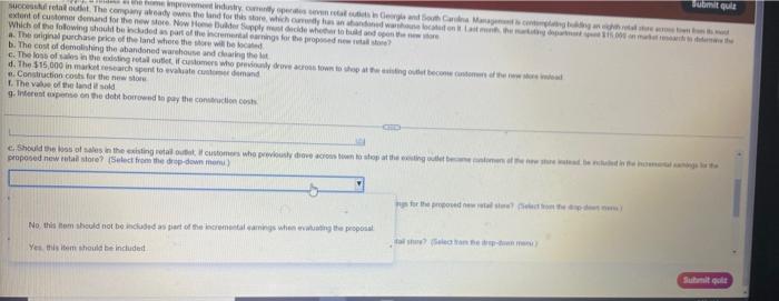 an abandoned warehouse located on it. Last month, the marketing department spent