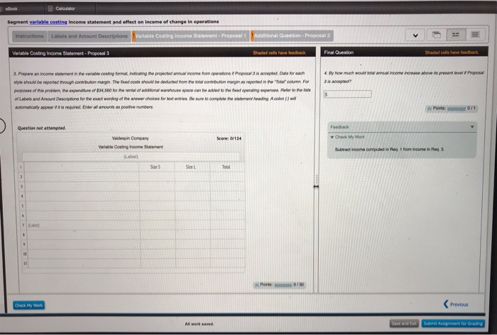 Statement - Proposal 1 Additional Question Proposal 2 Label and Amount Descriptions
