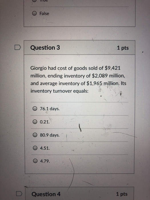 expected that companies selling perishable goods have a higher inventory turnover than