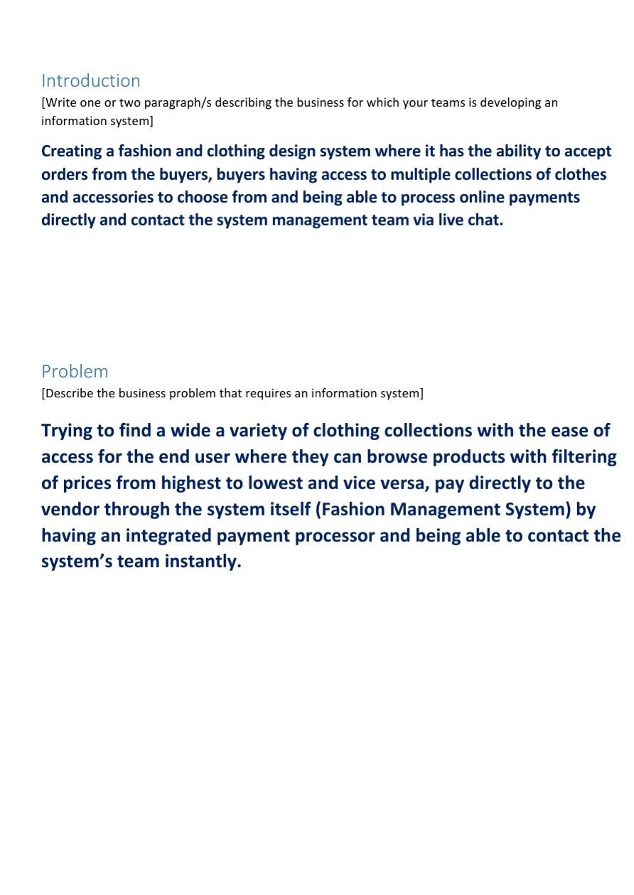According to: Solve the following: Introduction [Write one or two paragraph/s describing