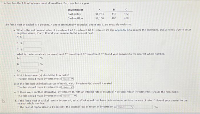 PLEASE HELP! I WILL LIKE ANSWER! A firm has the following