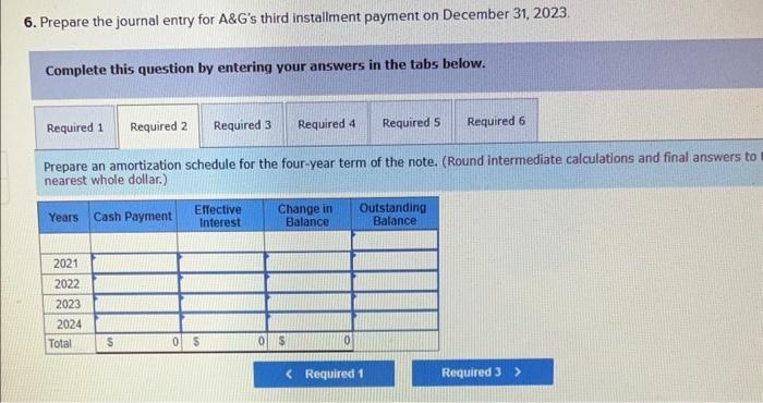 completed and ready for use on January 1, 2021 . A\&G paid